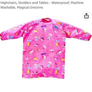 Baby Girl Smock Waterproof Coverall Bib for Baby Led Weaning